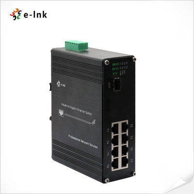 Saklar Ethernet Industri 8-Port 10/100Base-TX + 1-Port 100BASE-FX