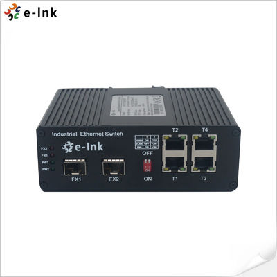 quality Sakelar PoE 4-port 10/100/1000BASE-T + 2-port 1000BASE-SFP 250m industri factory
