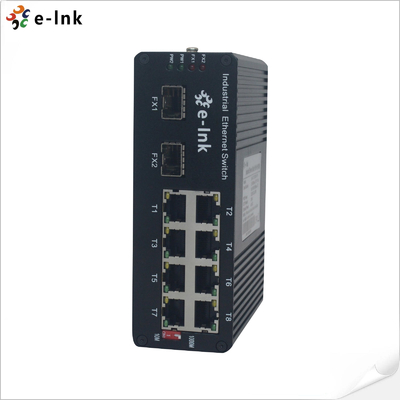 Sakelar PoE 8-port 10/100/1000BASE-T + 2-port 1000BASE-SFP 250m industri