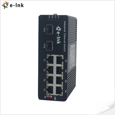 quality Sakelar PoE 8-port 10/100/1000BASE-T + 2-port 1000BASE-SFP 250m industri factory