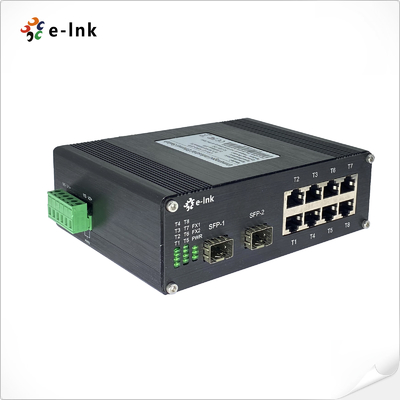 Sakelar Ethernet Industrial 8-port 10/100/1000Base-T + 2-port 1000BASE-X