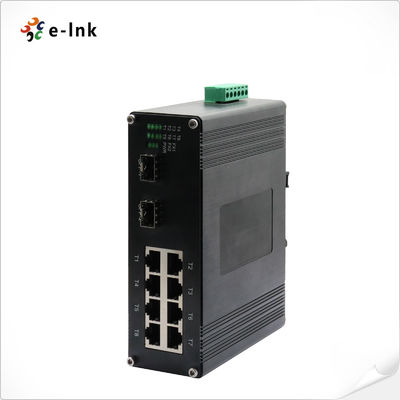 Sakelar Ethernet Industrial 8-Port 10/100/1000T 802.3bt PoE + 2-Port 100/1000BASE-X dengan Total Anggaran Daya PoE hingga maksimum 360W