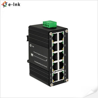 Sakelar Ethernet Ringkas Mini Industrial 10-Port 10/100/1000T Mendukung Kontrol Alur 802.3x