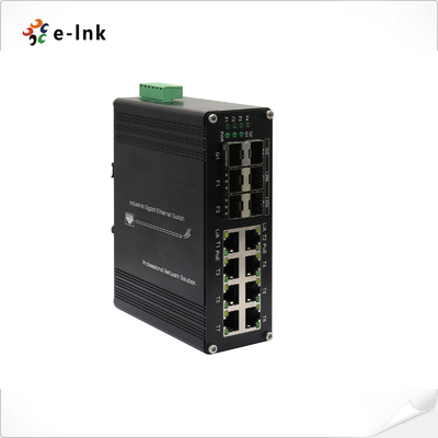 Industri 8-Port 10/100/1000T + 4-Port 1G SFP + 2-Port 10G SFP+ Sakelar Ethernet