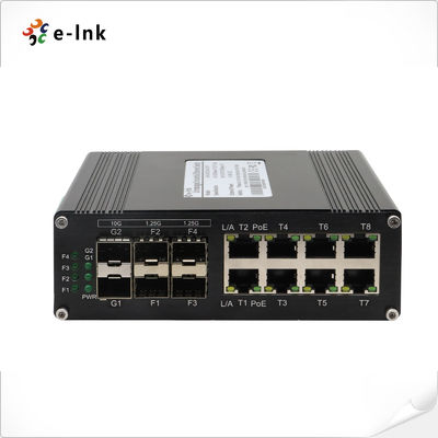 Sakelar Ethernet SFP 8-Port Industri 10/100/1000T + 6-Port 1000X
