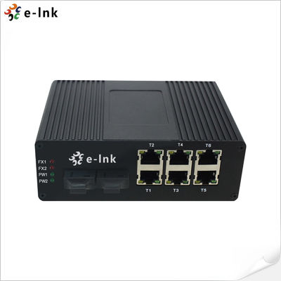 quality Sakelar Ethernet 6-port 10/100Base-T + 2-port 100BASE-FX Industri factory