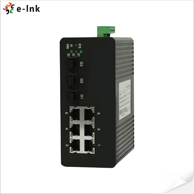 6 Port Managed Industrial Ethernet Switch dengan 3 port 1000Base-X SFP port dan 6 10/100Base-T (((X) port