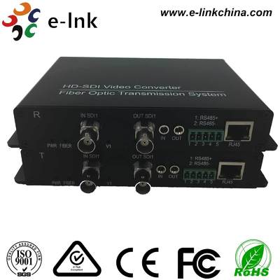 SD/HD/3G-SDI + RS485/RS422/RS232 Data + 10/100M Ethernet melalui Konverter Serat