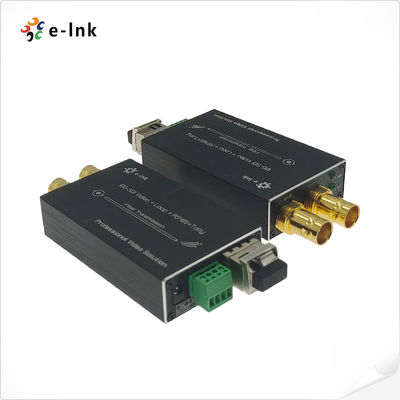 Konverter Mini 12G-SDI ke Fiber dengan Tally dan RS485 dengan transmisi tingkat siaran digital non-kompresi penuh