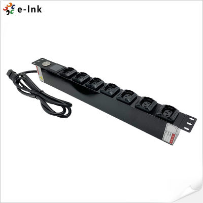 19 Inch 1U 8 Port Meter PDU Built-in Power meter dengan display OLED