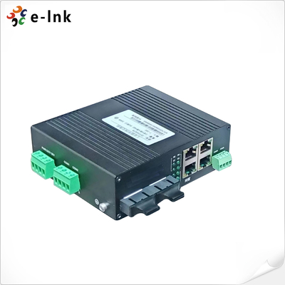 L2+ Industri 4-Port 10/100TX + 4-Port RS485 + 2-Port 100FX Ring Managed Ethernet Switch