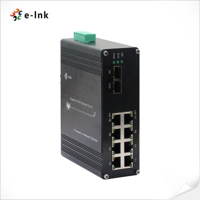 quality Sakelar Ethernet Industrial 8-port 10/100/1000M/2.5G BASE-TX + 2-port 1.25G/2.5G/10G SFP+ BASE-FX factory