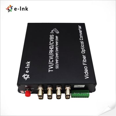 8Ch 5MP HD-Video 4-in-1 Video Fiber Converter dengan kisaran suhu operasi industri yang luas