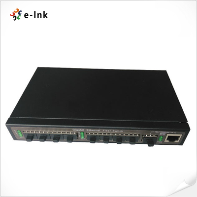8 port SFP 100M + 1 port SFP/TP 1000M (Combo) uplink Managed Fiber Switch