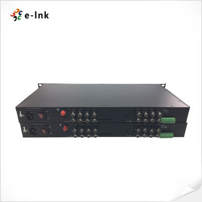 16Ch HD-AHD/HD-CVI/HD-TVI/CVBS 4-in-1 Video Fiber Converter dengan Plug and play pemasangan sederhana