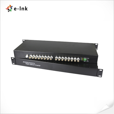 Pemancar dan Penerima Serat Optik Video HD 16 Saluran Mendukung HD-AHD/CVI/TVI resolusi tertinggi 720P, 1080P