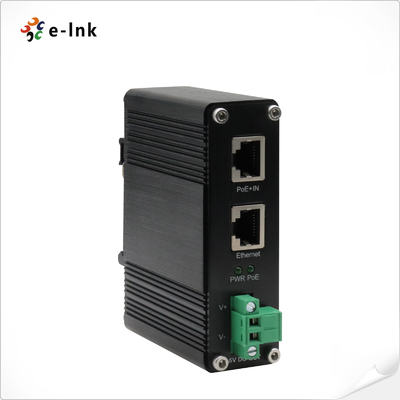 Industri 10/100/1000Mbps 802.3at PoE+ Splitter Output Voltage 5VDC dengan Jarak hingga 100 meter
