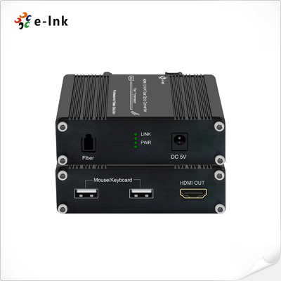 Pemancar Video Ekstender Serat Optik OM4 USB KVM HDMI 2.0 Mini 4K/60Hz