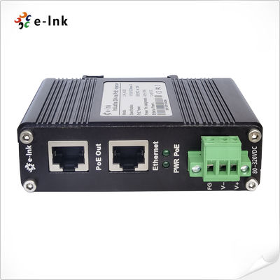 Injektor Gigabit PoE+ Industri dengan Input Daya 80~320VDC yang sesuai dengan IEEE 802.3af/at, mendukung output penuh 30 watt