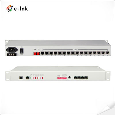 16E1 4FE PDH Multiplexer Fiber Optic Equipment G703 Ethernet PCM Voice 120km