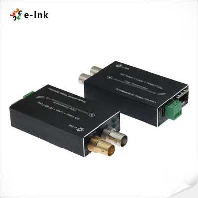 Mini 3G-SDI Fiber Converter dengan Tally RS485 80km Opsi CWDM