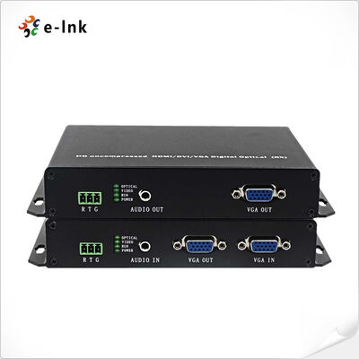 VGA Fiber Optic Extender 1080P KVM RS232 Audio 10km Transmisi