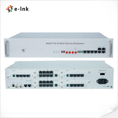 quality Platform Akses Multilayanan SDH 155Mbps 24 Saluran E1 dengan Sasis 1U dan Multiplexer SDH STM-1 factory